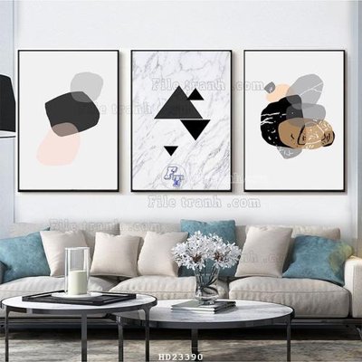 File tranh File bộ tranh treo hiện đại HD23390 (gốc) chủ đề con người