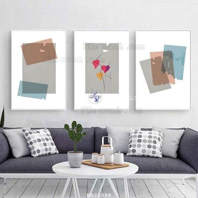 Mua file gốc File bộ tranh treo hiện đại HD23398 (PSD) tại Filetranh.com