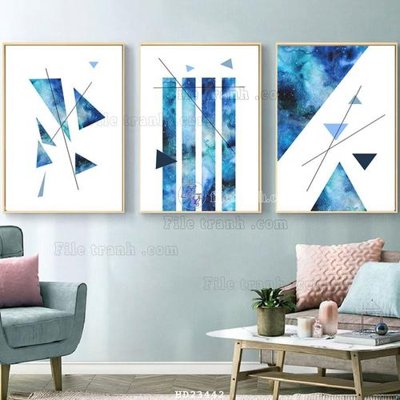 File gốc File bộ tranh treo hiện đại HD23442 (in ấn) không giới hạn