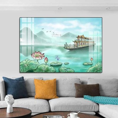 File gốc File bộ tranh treo hiện đại HD23464 (in lụa) hoa văn cổ điển