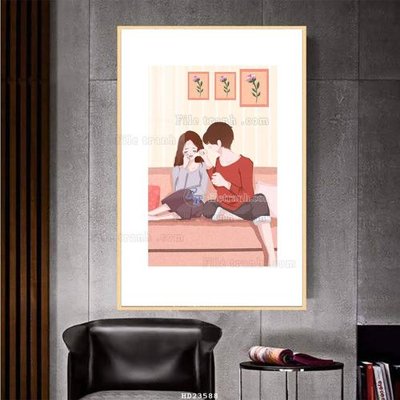 File tranh File bộ tranh treo hiện đại HD23588 (bản gốc) treo quán cafe