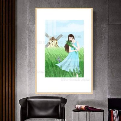 Ảnh gốc File bộ tranh treo hiện đại HD23612 (độ nét cao) in tráng gương