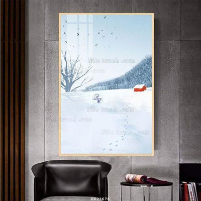 File in trần File bộ tranh treo hiện đại HD23678 (bản gốc) phong cảnh