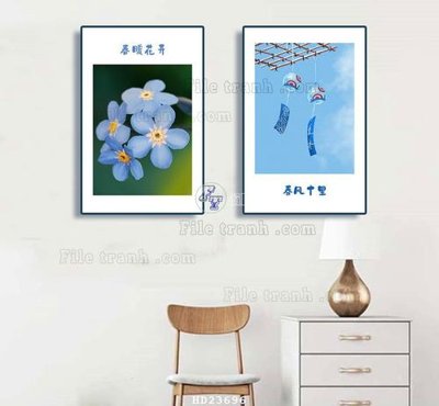 File gốc File bộ tranh treo hiện đại HD23696 (chuẩn CMYK) cho nhà in