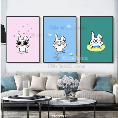 File gốc File bộ tranh treo hiện đại HD23753 (trang trí) phòng ngủ