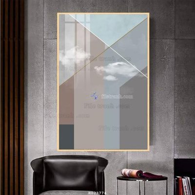 File gốc File bộ tranh treo hiện đại HD23774 (in lụa) tranh phong thủy