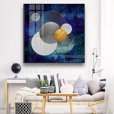 File tranh gốc in trần nhà File bộ tranh treo hiện đại HD23842 3D