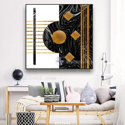 File gốc File bộ tranh treo hiện đại HD23844 (in lụa) tranh mã đáo