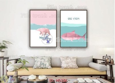 Chi tiết file gốc File tranh hiện đại HD256 (cho in tráng gương)