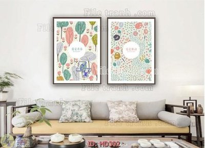 File ảnh File tranh hiện đại HD302 (gốc) in PP, decal