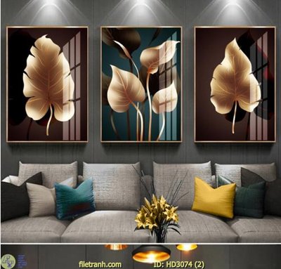 File gốc File tranh treo hiện đại HD3074 (in lụa) cao cấp
