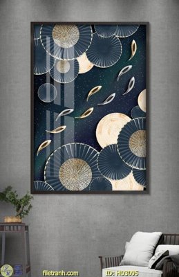 File in lụa File tranh treo hiện đại HD3095 (hoa văn) File tranh treo hiện đại HD3095