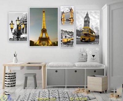 File tranh gốc File tranh treo hiện đại HD3109 (bản quyền) file PSD