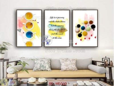 File gốc File tranh hiện đại HD312 (in lụa) họa tiết 3D
