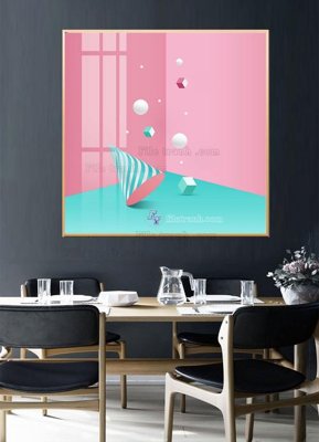 File in mica File tranh hiện đại pha lê gương HD31359 (bản gốc) làm vách ngăn