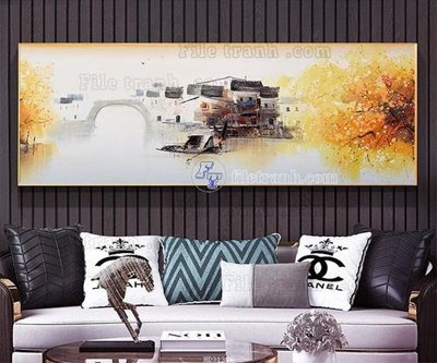 File gốc File tranh hiện đại pha lê gương HD31396 (in lụa) trang trí tường