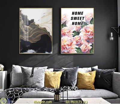 File tranh File tranh treo hiện đại HD3171 (bản gốc) in lụa 3D