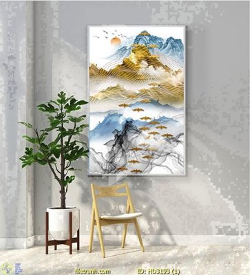 Chi tiết file gốc File tranh treo hiện đại HD3193 (cho in tráng gương)