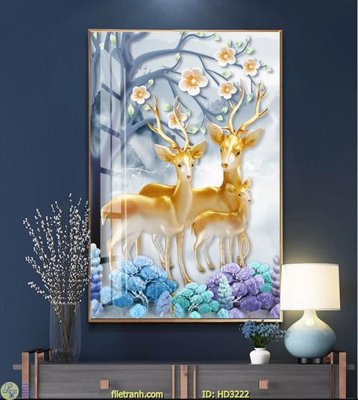 Download file File tranh treo hiện đại HD3222 (gốc) in mica bàn thờ