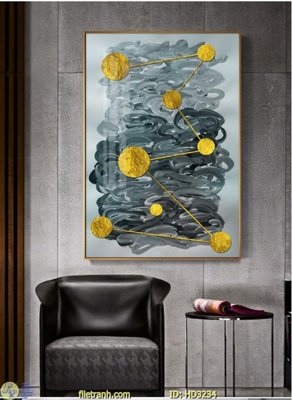 File tranh File tranh treo hiện đại HD3234 (bản gốc) in lụa 5D
