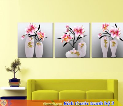 Download file gốc File tranh treo hiện đại HD3263 (in lụa) tranh 3D