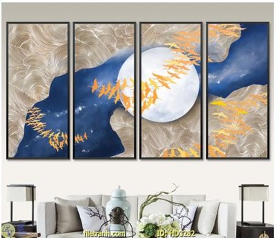 File gốc File tranh treo hiện đại HD3282 (in mica) làm quà tặng