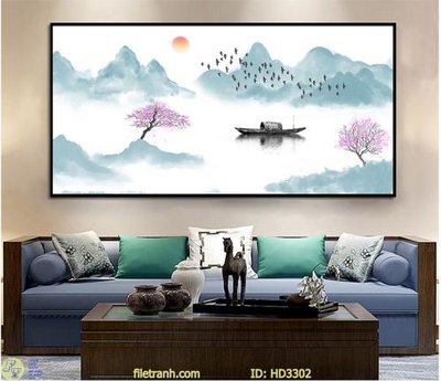 File PSD File tranh treo hiện đại HD3302 (bản gốc) dễ dàng edit