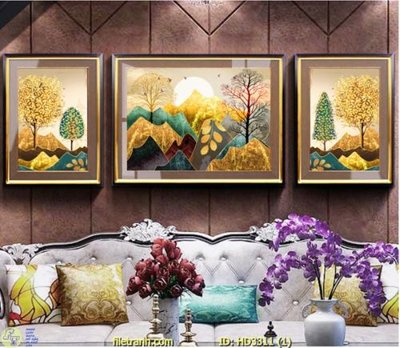 File tranh File tranh treo hiện đại HD3311 (ảnh gốc) in trần nhà