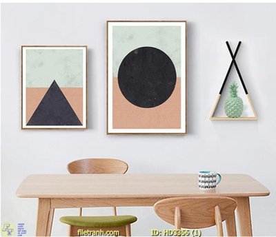 File gốc File tranh treo hiện đại HD3356 (in lụa) trang trí tường