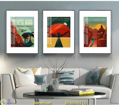 Download file File tranh treo hiện đại HD3415 (gốc) in mica đèn LED