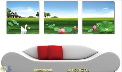 File tranh File tranh treo hiện đại HD3462 (gốc) in trên kính