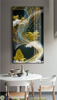 File gốc File tranh treo hiện đại HD3480 (in ấn) không giới hạn