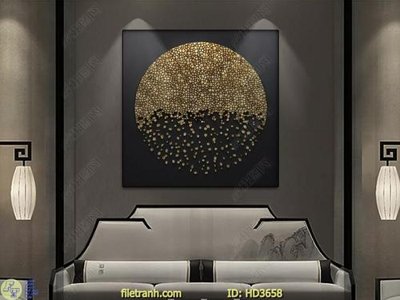 Hình ảnh file gốc in trần nhà File tranh treo hiện đại HD3658