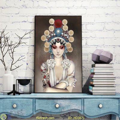File gốc File tranh treo hiện đại HD3671 (in ấn) màu sắc trung thực