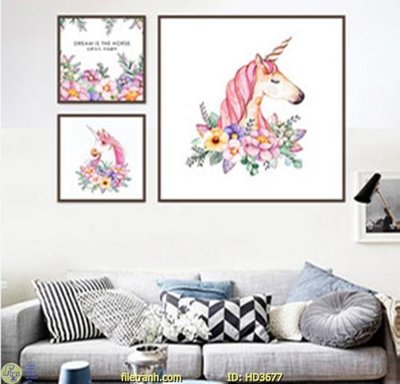 File gốc File tranh treo hiện đại HD3677 (in lụa) hoa văn cổ điển