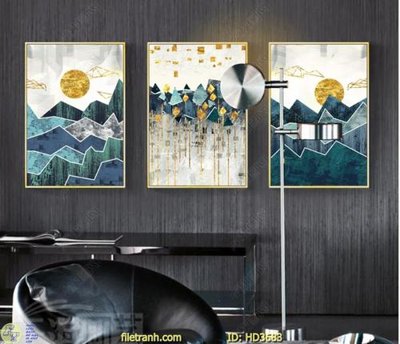 File gốc File tranh treo hiện đại HD3683 (in ấn) không giới hạn