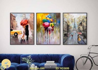 File tranh in trần 3D File tranh treo hiện đại HD3699 (ảnh gốc)