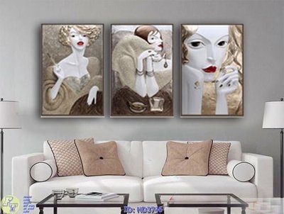 File gốc File tranh bộ hiện đại HD3746 (in lụa) hoa văn cổ điển