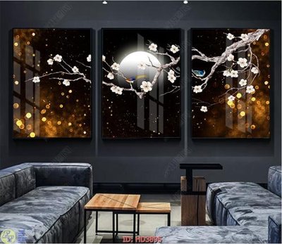 File tranh File tranh treo hiện đại HD3895 (ảnh gốc) in trần xuyên sáng