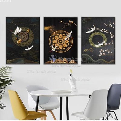 File tranh in mica File bộ tranh treo hiện đại HD40011 (độ phân giải cao)