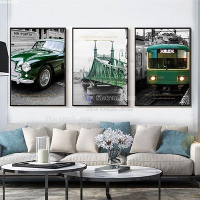 File gốc File bộ tranh treo hiện đại HD40015 (thiết kế) cho in ấn