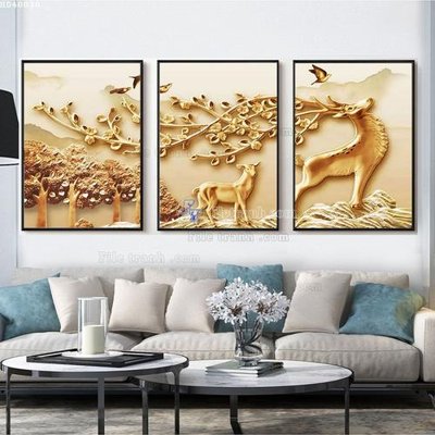 File in trần File bộ tranh treo hiện đại HD40030 (bản gốc) mây trời