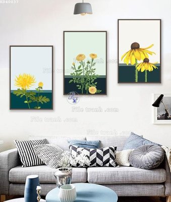 File tranh File bộ tranh treo hiện đại HD40037 (ảnh gốc) cho in ấn kỹ thuật số