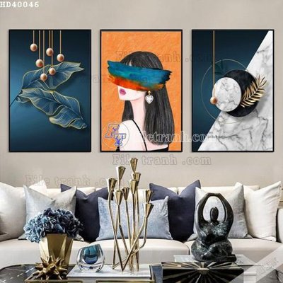 File in ấn File bộ tranh treo hiện đại HD40046 chuyên nghiệp