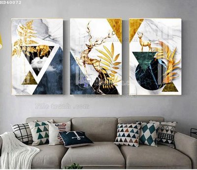 File gốc File bộ tranh treo hiện đại HD40072 (thiết kế) độc quyền