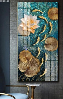 Tải file File bộ tranh treo hiện đại HD40140 (gốc) chủ đề hoa sen