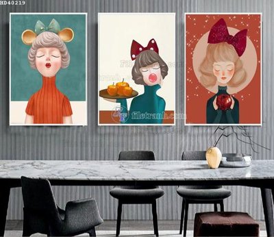 File ảnh File bộ tranh treo hiện đại HD40219 (gốc) dùng in Pano