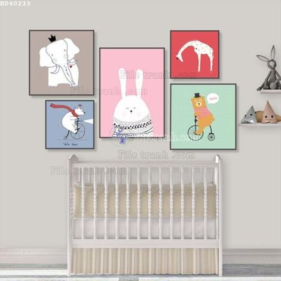 File tranh gốc File bộ tranh treo hiện đại HD40233 (bản quyền) độc đáo