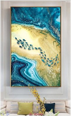 File in trần File tranh treo hiện đại HD4028 (bản gốc) hoa văn