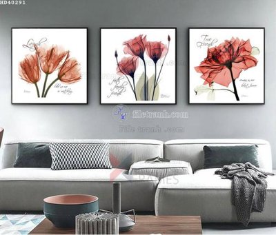 File tranh gốc PSD File bộ tranh treo hiện đại HD40291 còn nguyên layer
